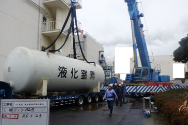 大型重量物の解体撤去工事